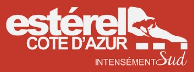 Logo Estérel Côte-d'Azure sur fond rouge